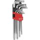 Yato Zestaw kluczy trzpieniowych torx typ L T10-T50 z otworem 9szt. (YT-0511)