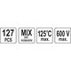 Yato Zestaw koszulek termokurczliwych 127szt. mix czarne (YT-06866)