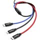 Kabel USB Baseus USB-A - USB-C + microUSB + Lightning 1.2 m Czarny (31567-uniw)