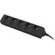 Lanberg 1.5m, czarna, 5 gniazd, kabel wykonany z pełnej miedzi -PS0-05E-0150-BK