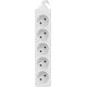Lanberg 1.5m, biała, 5 gniazd, kabel wykonany z pełnej miedzi-PS0-05E-0150-W