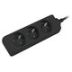 Lanberg 1.5m, czarna, 3 gniazda, kabel wykonany z pełnej miedzi -PS0-03E-0150-BK
