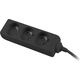 Lanberg 1.5m, czarna, 3 gniazda, kabel wykonany z pełnej miedzi -PS0-03E-0150-BK