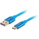 Kabel USB Lanberg USB-A - 1 m Niebieski (CA-USBO-21CU-0010-BL)