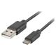 Kabel USB Lanberg USB-A - microUSB 3 m Czarny (CA-USBM-20CU-0030-BK)