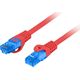 Lanberg PATCHCORD KAT.6A S/FTP LSZH CCA 3M CZERWONY FLUKE PASSED LANBERG