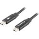 Kabel USB Lanberg USB-C - USB-C 1.8 m Czarny (CA-CMCM-40CU-0018-BK)