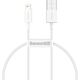 Kabel USB Baseus USB-A - Lightning 0.25 m Biały (CALYS-02)