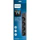 Listwa zasilająca Philips 8 gniazd 2 m czarna (29770)