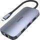 HUB USB Unitek 1x RJ-45 1x USB-C 1x USB-C PD 1x SDHC  + 3x USB-A 3.2 Gen1 (D1071A)