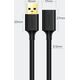 Kabel USB Ugreen USB-A - USB-A 1.5 m Czarny (6957303831265)