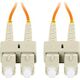 Lanberg PATCHCORD ŚWIATŁOWODOWY MM SC/UPC-SC/UPC DUPLEX 3.0MM OM2 50/125 LSZH 2M POMARAŃCZOWY LANBERG
