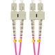 Lanberg PATCHCORD ŚWIATŁOWODOWY MM SC/UPC-SC/UPC DUPLEX 3.0MM OM4 50/125 LSZH 1M FIOLETOWY LANBERG
