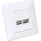 Intellinet Network Solutions Intellinet Gniazdo sieciowe podtynkowe 2x RJ45 Cat6 10G, STP, białe