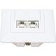 Intellinet Network Solutions Intellinet Gniazdo sieciowe podtynkowe 2x RJ45 Cat6 10G, STP, białe