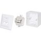 Intellinet Network Solutions Intellinet Gniazdo sieciowe podtynkowe 2x RJ45 Cat6 10G, STP, białe