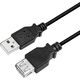 Kabel USB LogiLink USB-A - USB-A 5 m Czarny (CU0012B)