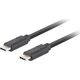 Kabel USB Lanberg USB-C - USB-C 1 m Czarny (CA-CMCM-32CU-0010-BK)