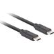 Kabel USB Lanberg USB-C - USB-C 1 m Czarny (CA-CMCM-32CU-0010-BK)