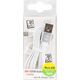 Kabel USB 2GO USB-A - microUSB + Lightning 1 m Biały (795637)