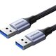 Kabel USB Ugreen USB-A - USB-A 1 m Czarny (80790)