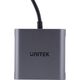 Adapter USB Unitek V1404B USB-C - HDMI x2 Srebrny  (V1404B)