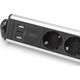 Listwa zasilająca Digitus Listwa zasilajšca biurowa 45° 6 gniazd, 2xUSB-A 1xUSB-C (5V/3,4A) możliwoć obrotu o 180°, aluminiowa, z zaciskiem na blat