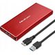 Kieszeń Qoltec Obudowa/kieszeń Qoltec na dysk M.2 SSD | SATA | NGFF | USB 3.0 | Super speed 5Gb/s | 2TB | Czerwony