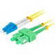Lanberg Patchcord światłowodowy Lanberg SM LC/UPC-SC/APC DUPLEX 3.0MM LSZH G657A1 0.5m żółty
