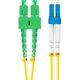 Lanberg Patchcord światłowodowy Lanberg SM LC/UPC-SC/APC DUPLEX 3.0MM LSZH G657A1 0.5m żółty