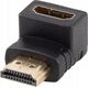 Adapter AV Lanberg Adapter Lanberg HDMI(M) -> HDMI(F) 4K kątowy dół czarny
