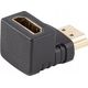 Adapter AV Lanberg Adapter Lanberg HDMI(M) -> HDMI(F) 4K kątowy dół czarny