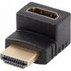 Adapter AV Lanberg Adapter Lanberg HDMI(M) -> HDMI(F) 4K kątowy góra czarny