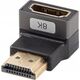 Adapter AV Lanberg Adapter Lanberg HDMI(F)->HDMI(F) 8K kątowy dół aluminimum srebrny