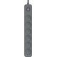 Listwa zasilająca Tracer Tracer Power Line+ 1,8 m 6 gniazd grafitowy