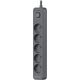 Listwa zasilająca Tracer Listwa zasilająca antyprzepięciowa TRACER Power Line+ 3,0 m Graphite (5 gniazd)