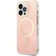 Ładowarka Guess Zestaw Guess etui + ładowarka bezprzewodowa GUBPP13LH4EACSP Apple iPhone 13 Pro różowy/pink hard case 4G Print MagSafe