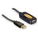 Kabel USB Delock USB-A - USB-A 10 m Czarny (82446)