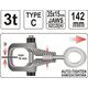 Yato Klamra blacharska samozaciskowa 3t 15x35/142mm typu C S45 YT-2543