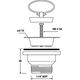 McAlpine Spust z sitkiem i korkiem 5/4" chrom (HC15B)