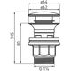 Ferro Korek automatyczny klik-klak 5/4" duży chrom (S287PP-B)