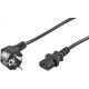Kabel zasilający Goobay Przewód zasilający Schuko type F CEE 7/7 IEC C13 5m czarny (51320)