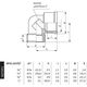 Perfexim Kolano mosiężne GW - GZ 1" (07-214-0250-000)