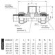 Perfexim Trójnik skręcany 708 20mm x GZ 1/2" x 20mm (61-008-2015-000)