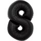 GoDan Balon foliowy "8" czarny 85cm