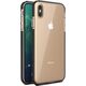 Hurtel Spring Case pokrowiec żelowe etui z kolorową ramką do iPhone XS Max czarny