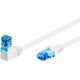 Goobay GOOBAY Patchcord U/UTP Kat. 6A Posty / Kątowy 90 Biały 2m