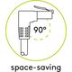 Goobay GOOBAY Patchcord U/UTP Kat. 6A Posty / Kątowy 90 Biały 2m