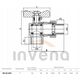 Invena ZAWOR WODA KATOWY ZE SRUBUNKIEM DN-25 CZER