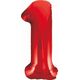 GoDan Balon foliowy Cyfra 1, czerwona, 85 cm